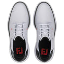 FootJoy Traditions Blucher Waterproof Spiked Shoes - White/Black/Red