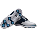 FootJoy Traditions Spiked Waterproof Shoes - White/Navy/Blue
