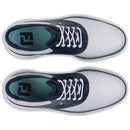 FootJoy Traditions Spiked Waterproof Shoes - White/Navy/Blue