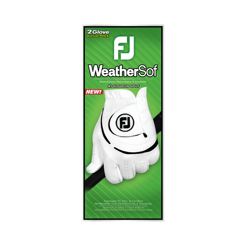 FootJoy WeatherSof Golf Glove - White/Black