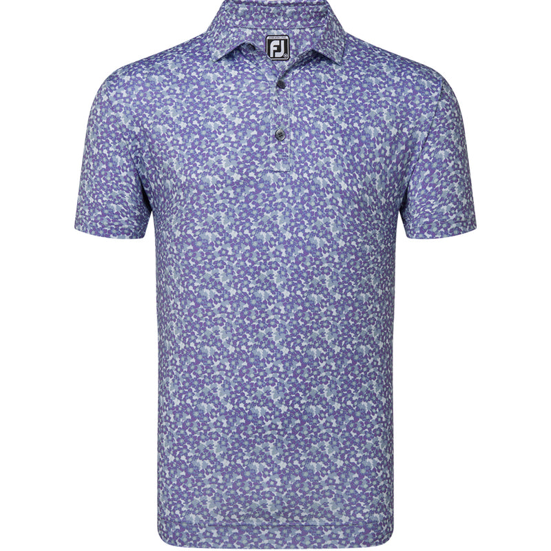 FootJoy Primrose Print Lisle Polo Shirt - Thistle