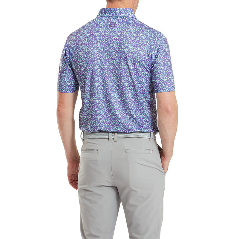 FootJoy Primrose Print Lisle Polo Shirt - Thistle