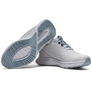 FootJoy Pulse Ladies Spikeless Waterproof Shoes - White/Grey/Blue