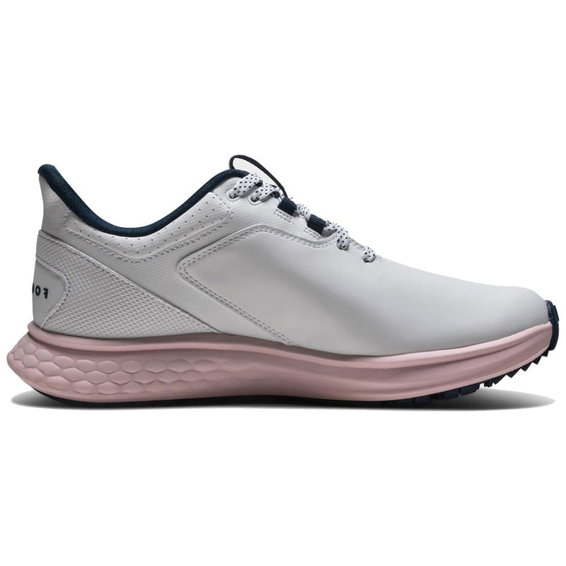 FootJoy Pulse Ladies Spikeless Waterproof Shoes - White/Navy/Pink