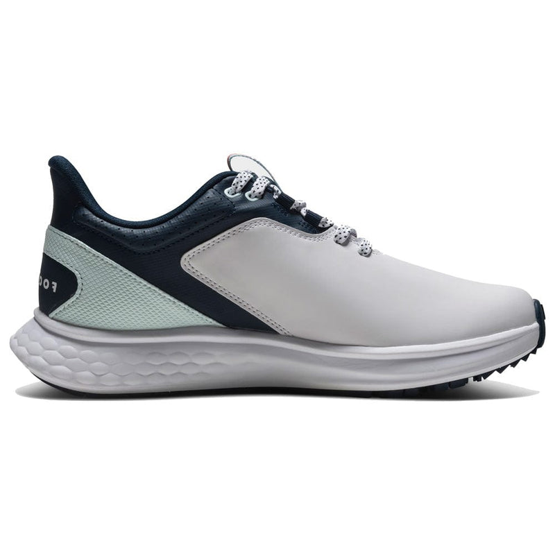 FootJoy Pulse Ladies Spikeless Waterproof Shoes - White/Navy/Blue