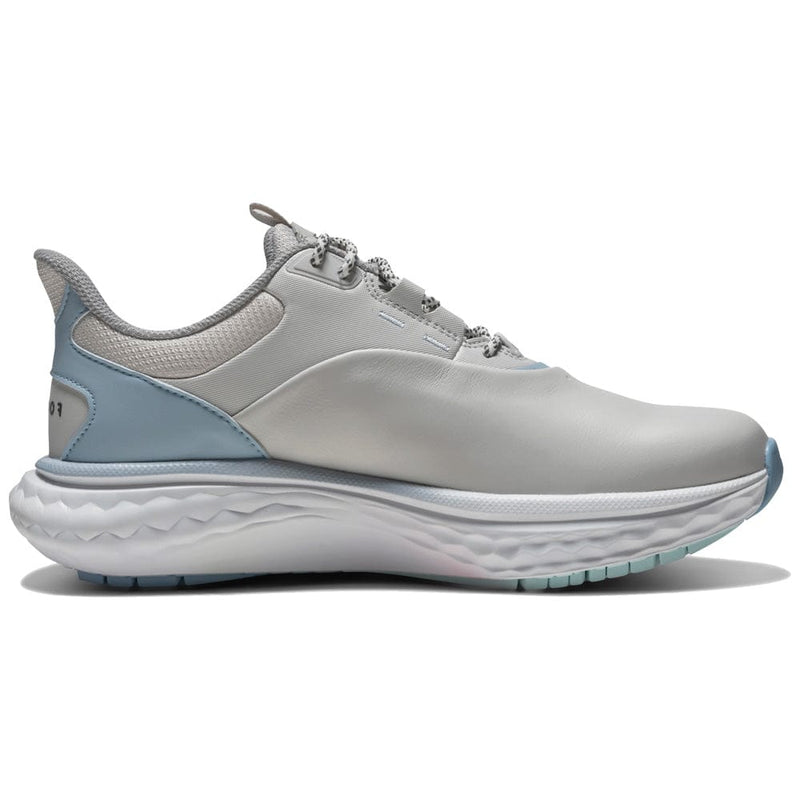 FootJoy Quantum Ladies Spikeless Waterproof Shoes - Grey/White/Blue