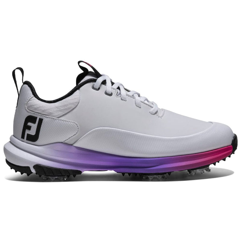 FootJoy Tour Rival Ladies Waterproof Spiked Shoes - White/Silver/Pink