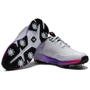 FootJoy Tour Rival Ladies Waterproof Spiked Shoes - White/Silver/Pink