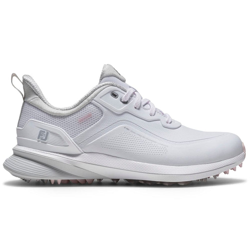 FootJoy Pro SL Ladies Waterproof Spikeless Shoes - White/White/Grey