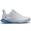 FootJoy Pro SL Ladies Waterproof Spikeless Shoes - White/White/Blue