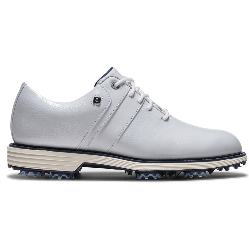 FootJoy Premiere Series Packard Ladies Waterproof Spiked Shoes - White/White/Navy