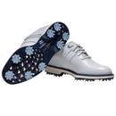 FootJoy Premiere Series Packard Ladies Waterproof Spiked Shoes - White/White/Navy
