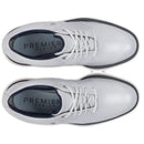 FootJoy Premiere Series Packard Ladies Waterproof Spiked Shoes - White/White/Navy