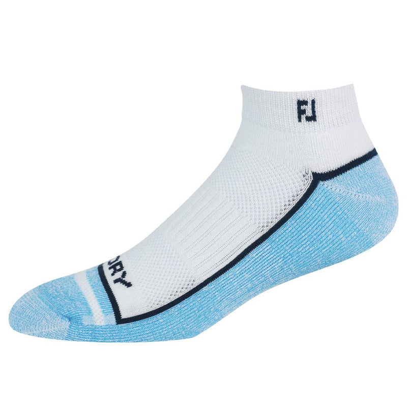 FootJoy Mens ProDry Sport Sock - White/Navy/Ocean