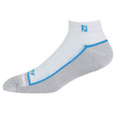 FootJoy Mens ProDry Sport Sock - White/Ocean/Grey