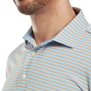 FootJoy Balance Stripe Lisle Polo Shirt - Blue Jay