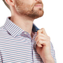 FootJoy Balance Stripe Lisle Polo Shirt - Skyway