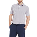 FootJoy Balance Stripe Lisle Polo Shirt - Skyway