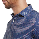 FootJoy Bounce Print Pique Polo Shirt - Dark Denim