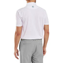 FootJoy Bounce Print Pique Polo Shirt - White/Hibiscus/Flint