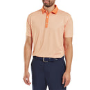 FootJoy Checker Jacquard Polo Shirt - Orange/White