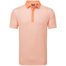 FootJoy Checker Jacquard Polo Shirt - Orange/White