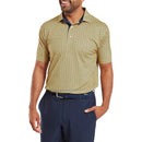 FootJoy Citrus Print Lisle Polo Shirt - Taxi/Navy
