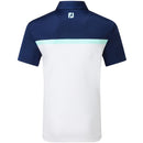 FootJoy Colour Block Interlock Polo Shirt - White