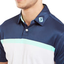 FootJoy Colour Block Interlock Polo Shirt - White