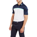 FootJoy Colour Block Interlock Polo Shirt - White