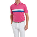 FootJoy Double Chest Band Pique Polo Shirt - Berry