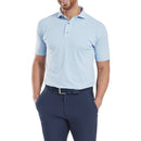 FootJoy Etched Texture Print Lisle Polo Shirt - Skyway