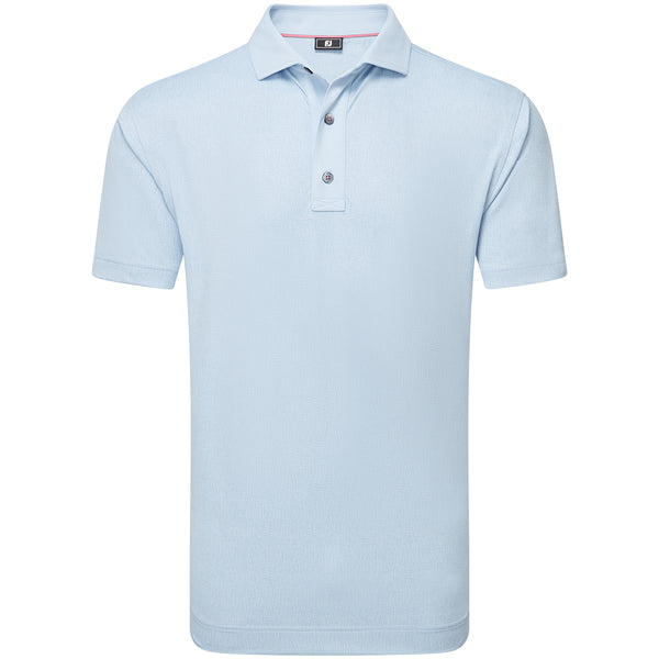 FootJoy Etched Texture Print Lisle Polo Shirt - Skyway