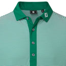 FootJoy Feeder Stripe Pique Polo Shirt - Field Green