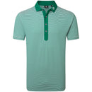 FootJoy Feeder Stripe Pique Polo Shirt - Field Green