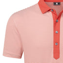 FootJoy Feeder Stripe Pique Polo Shirt - Nantucket Red