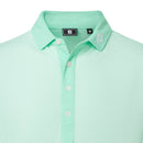 FootJoy Feeder Stripe Pique Polo Shirt - Sea Glass