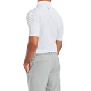 FootJoy Figure Print Lisle Polo Shirt - White/Flint