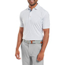 FootJoy Figure Print Lisle Polo Shirt - White/Flint