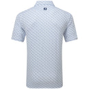 FootJoy Figure Print Lisle Polo Shirt - White/Navy
