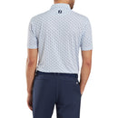 FootJoy Figure Print Lisle Polo Shirt - White/Navy