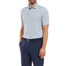FootJoy Figure Print Lisle Polo Shirt - White/Navy