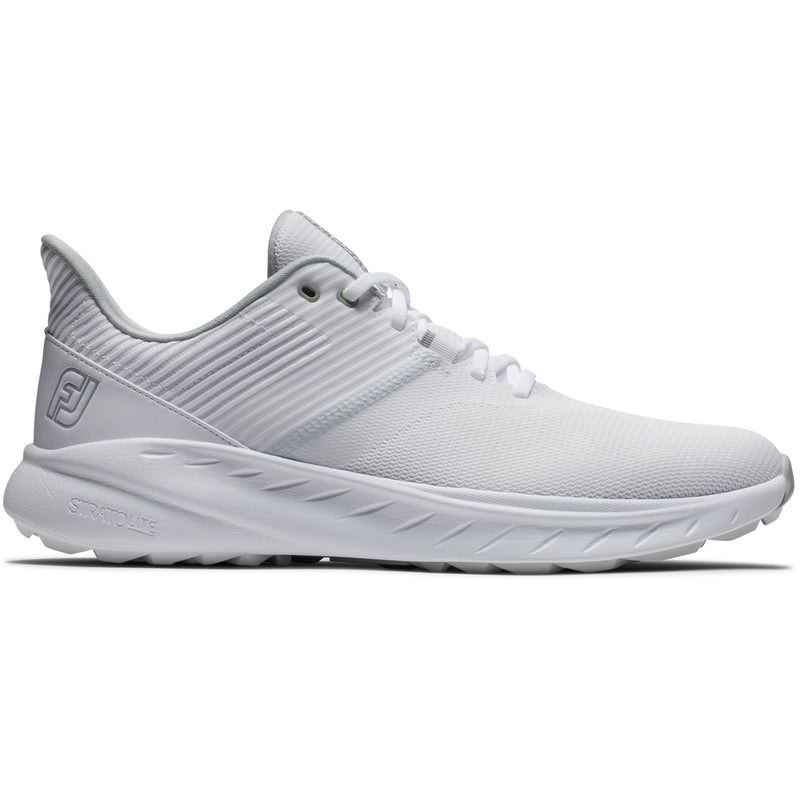 FootJoy Flex Spikeless Shoes - White/White/Grey