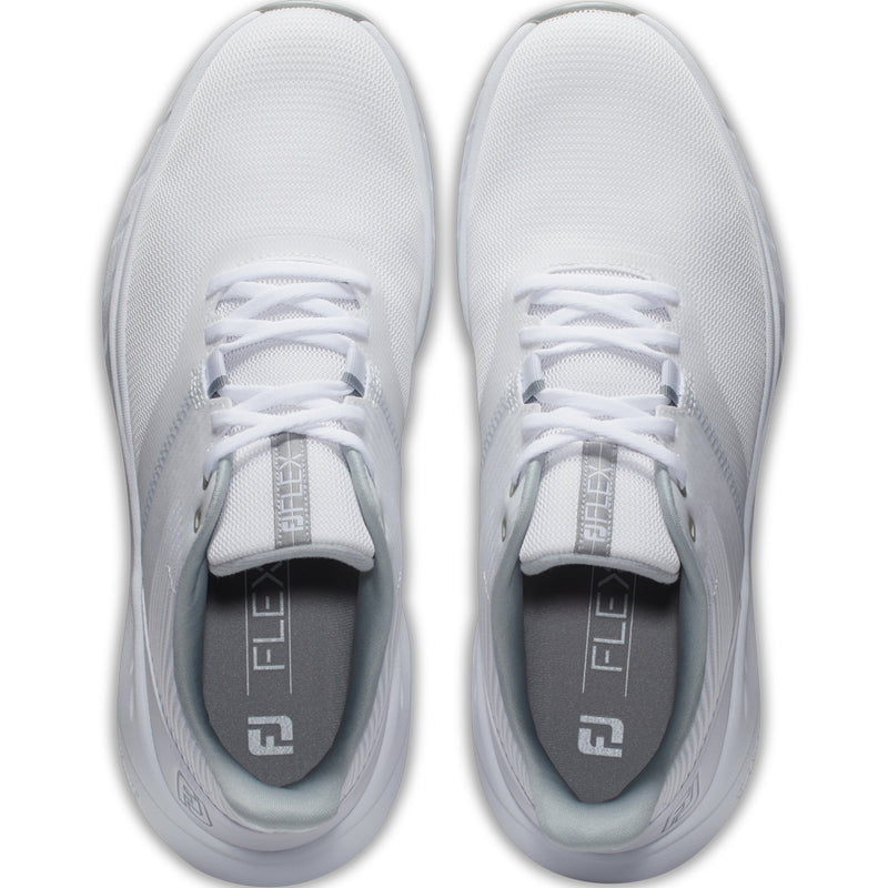 FootJoy Flex Spikeless Shoes - White/White/Grey