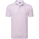 FootJoy Floral Sketch Print Lisle Polo Shirt - Pink Lemonade/Skyway