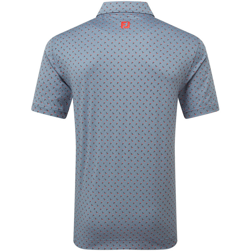 FootJoy Flower Bud Foulard Lisle Polo Shirt - Flint