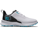FootJoy Fuel Jr Spikeless Waterproof Shoes - White/Black/Blue