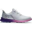 FootJoy Fuel Sport Womens Spikeless Waterproof Shoes - White/Purple/Pink
