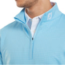 FootJoy Glen Plaid Print Chillout Pullover - Blue Sky