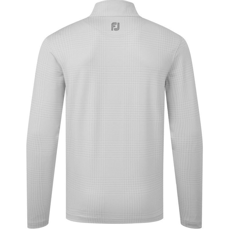 FootJoy Glen Plaid Print Chillout Pullover - Grey Cliff